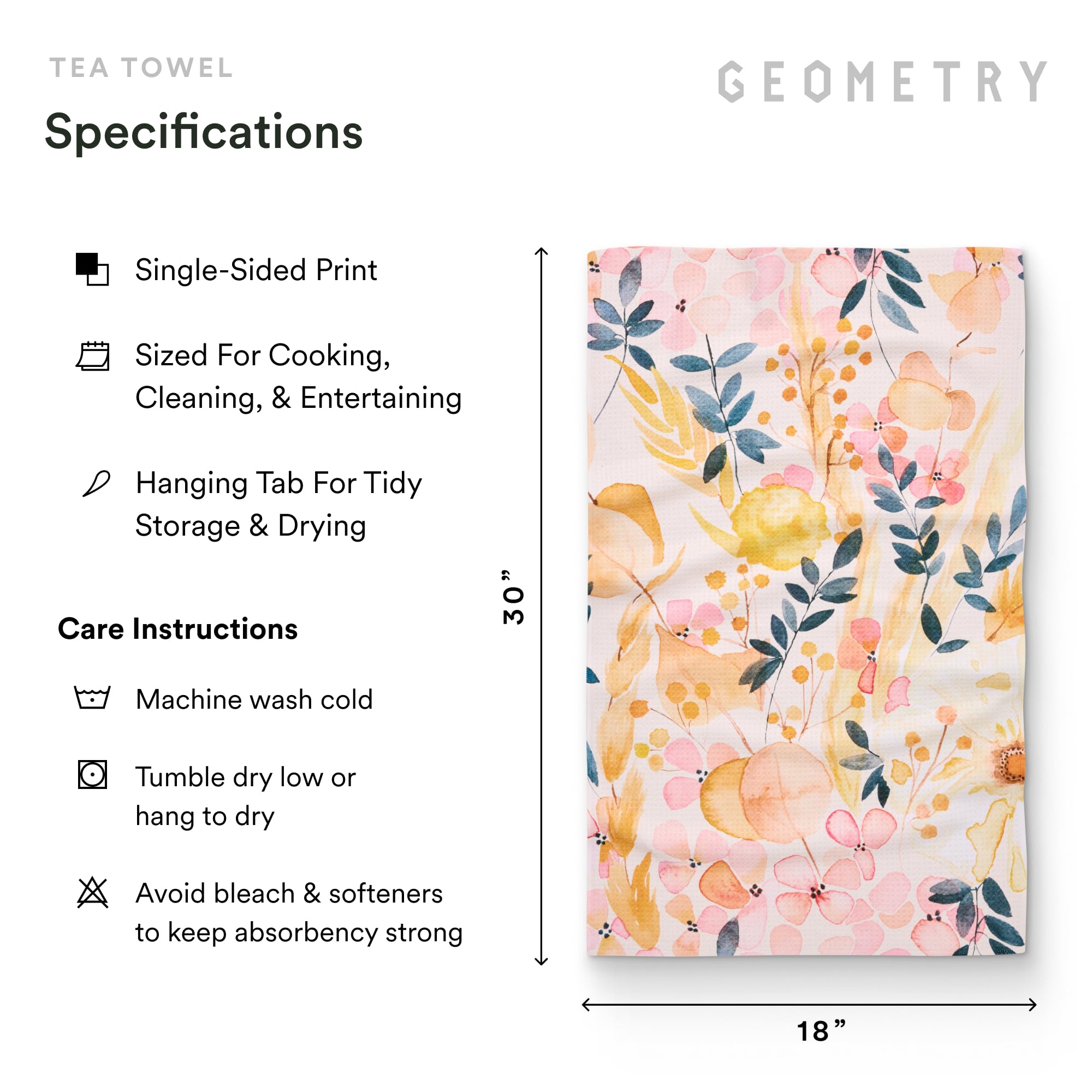 GEOMETRY: gran absorción para derrames y secado de vajilla.