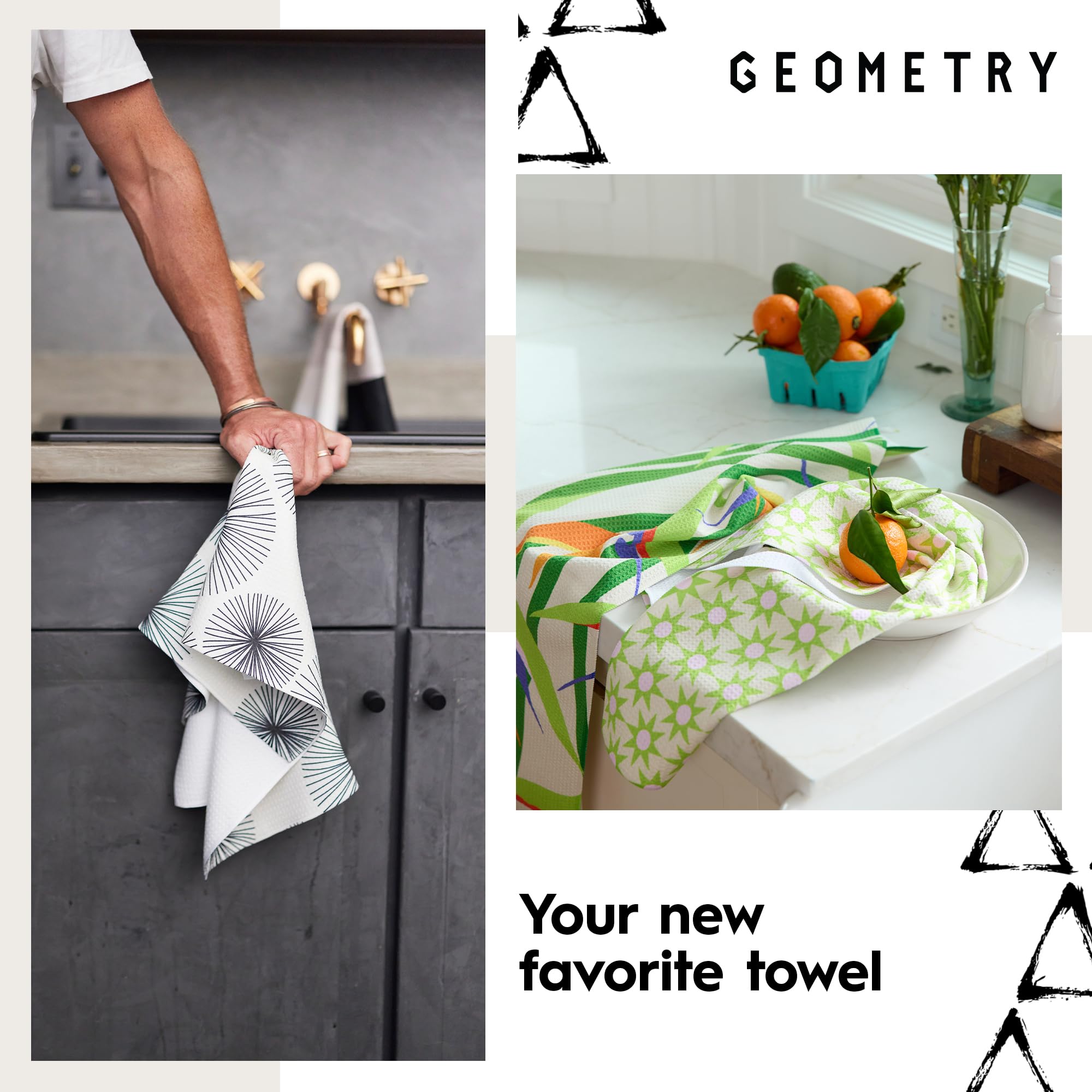 Geometry toallas de cocina para decoración estacional y uso diario
