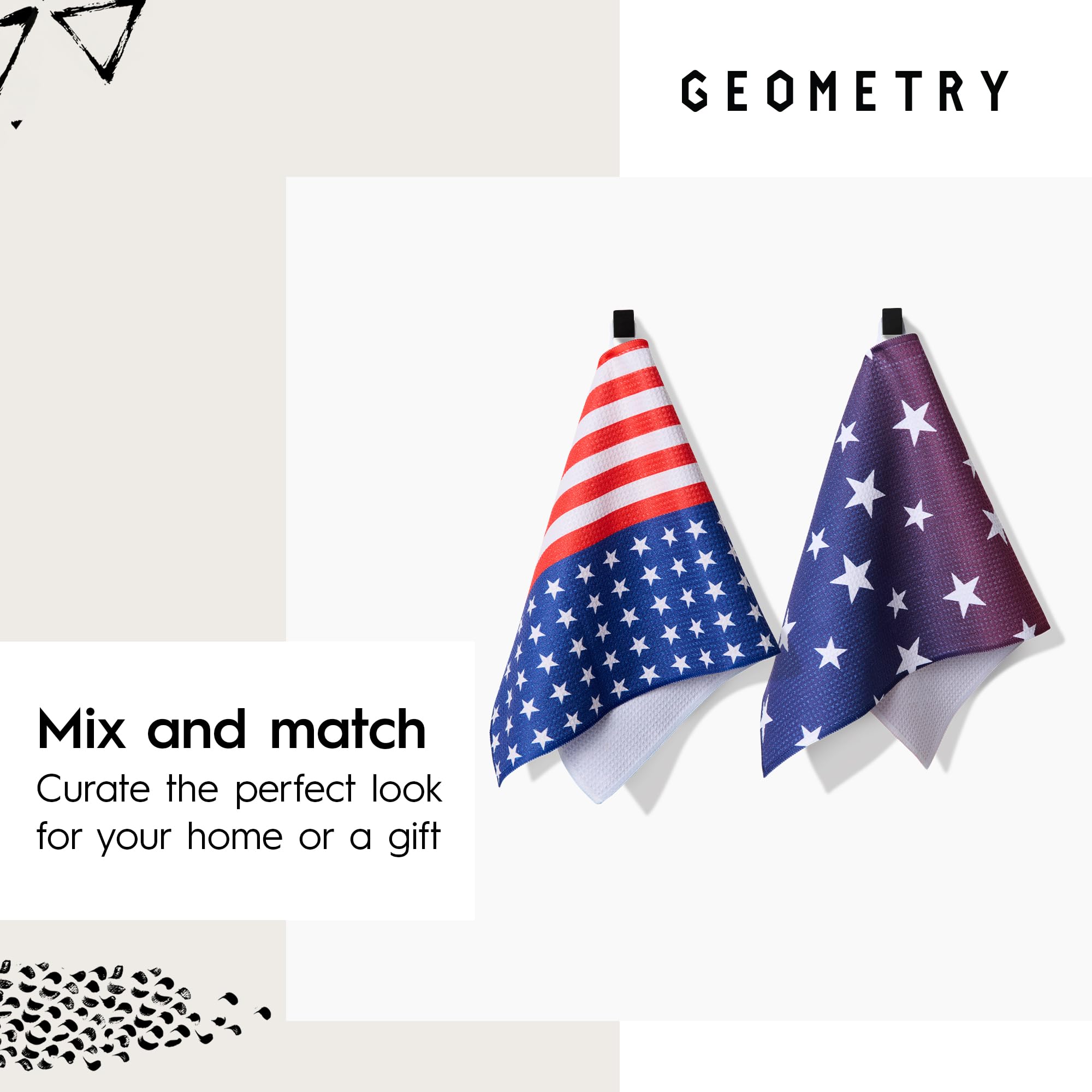 GEOMETRY: diseño inspirado en California para una toalla resistente y elegante.