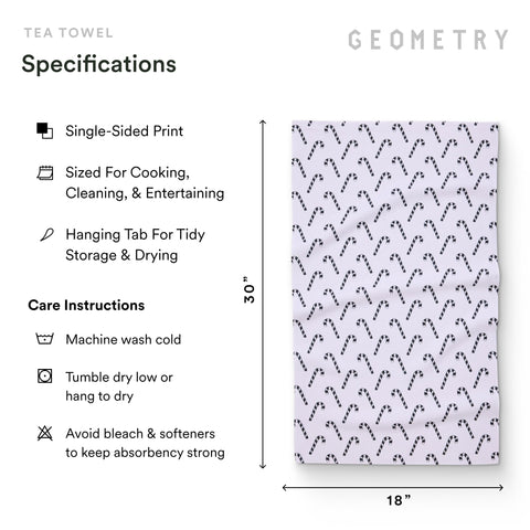 Diseño festivo Peppermint Pop en toallas GEOMETRY para Navidad