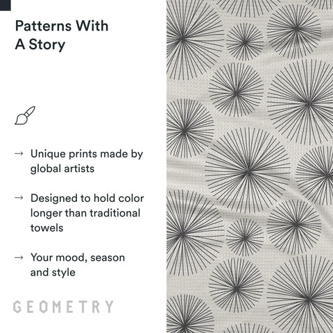 GEOMETRY conjunto de dos toallas de 18x30 pulgadas para tareas múltiples.