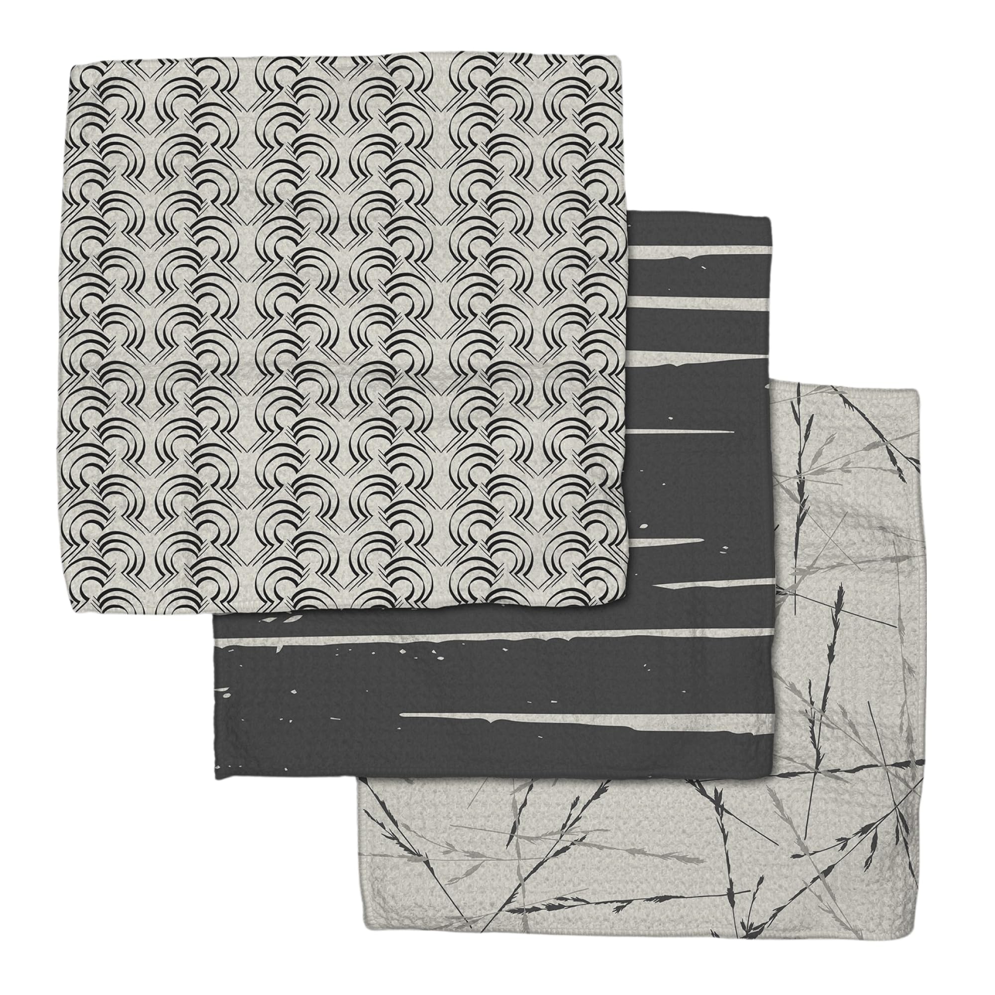 GEOMETRY: toallas de cocina Geoweave, secado rápido sin rayar superficies.