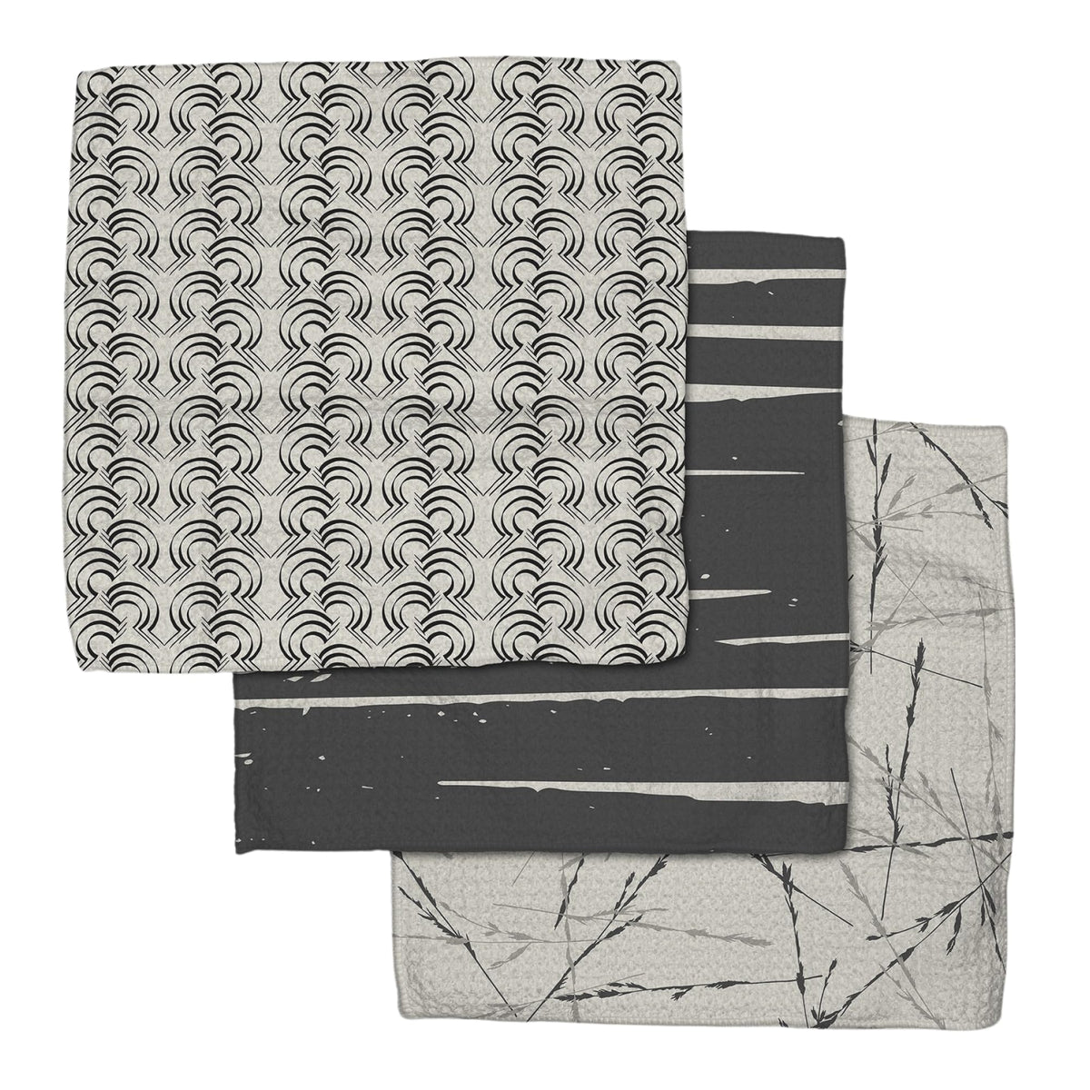 GEOMETRY: toallas de cocina Geoweave, secado rápido sin rayar superficies.