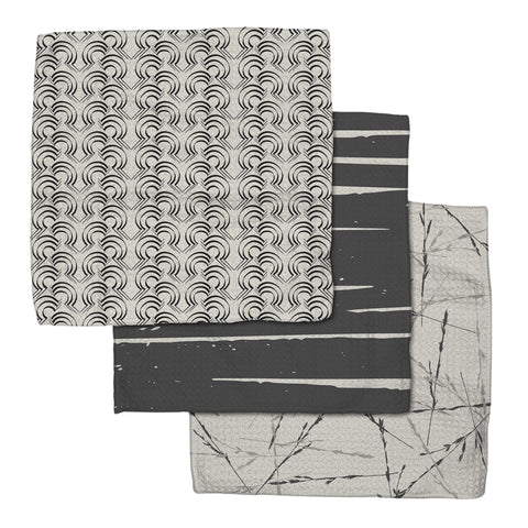 GEOMETRY: toallas de cocina Geoweave, secado rápido sin rayar superficies.