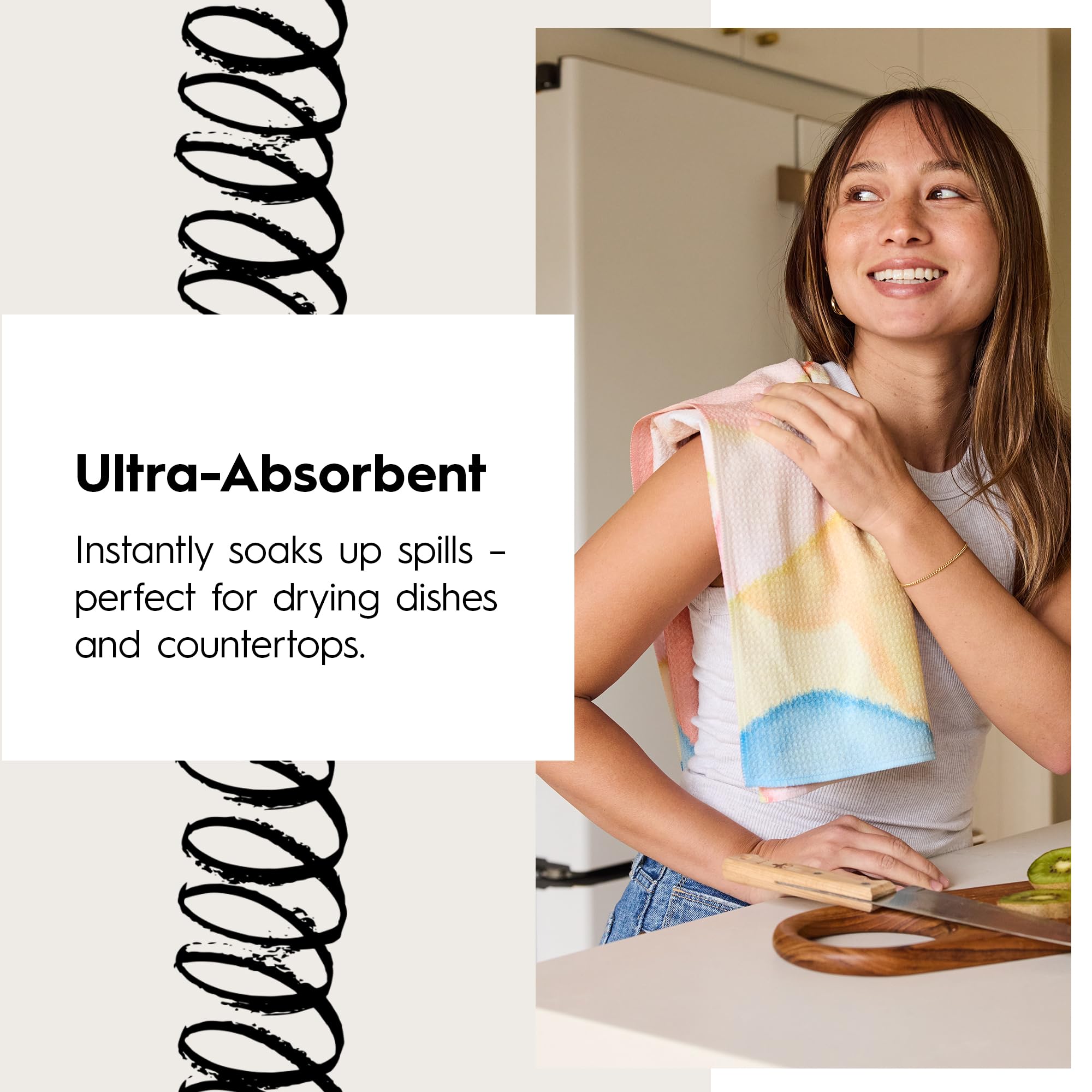 GEOMETRY toallas cocina limpieza eficaz, absorción con poco agua para manchas ligeras.
