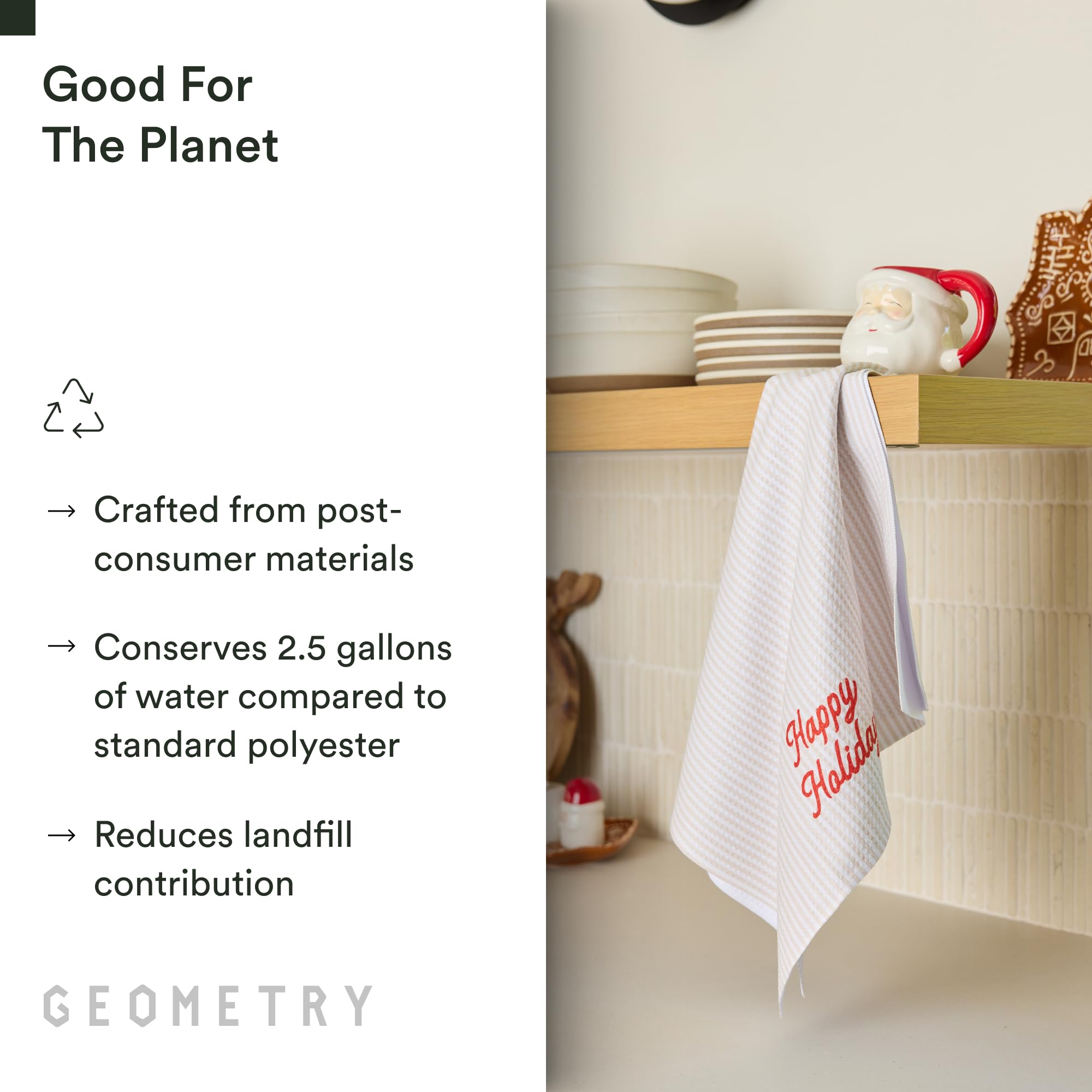 Toallas Geometry, limpieza fácil para platos y superficies gracias a su microfibra.