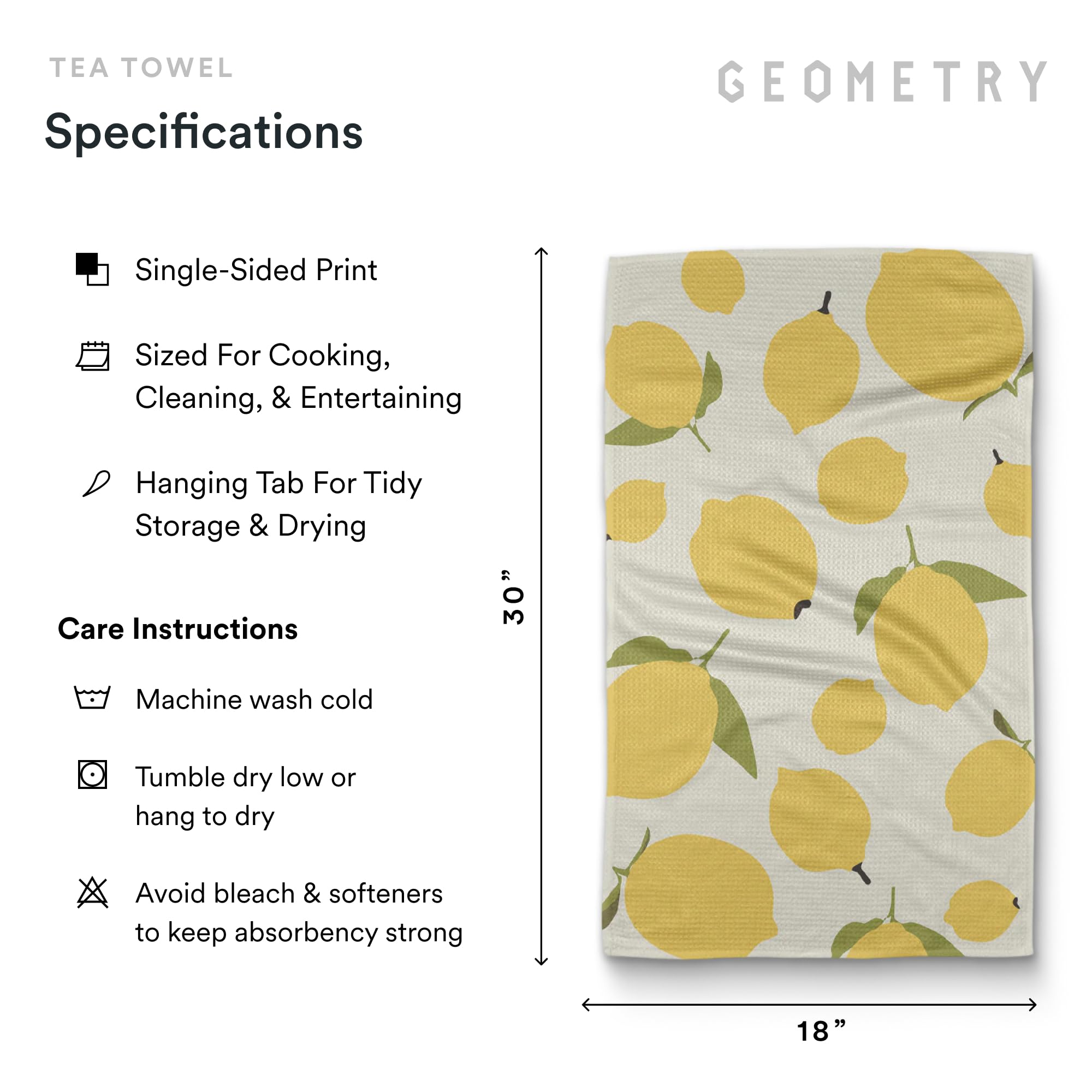 GEOMETRY toalla microfibra, diseño inspirado en California para cocinas modernas.