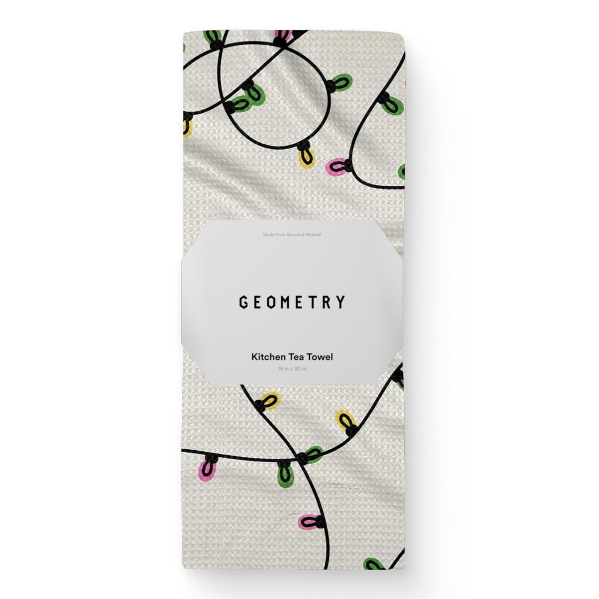 Geometry: toalla de cocina con luces festivas para secar platos rápidamente