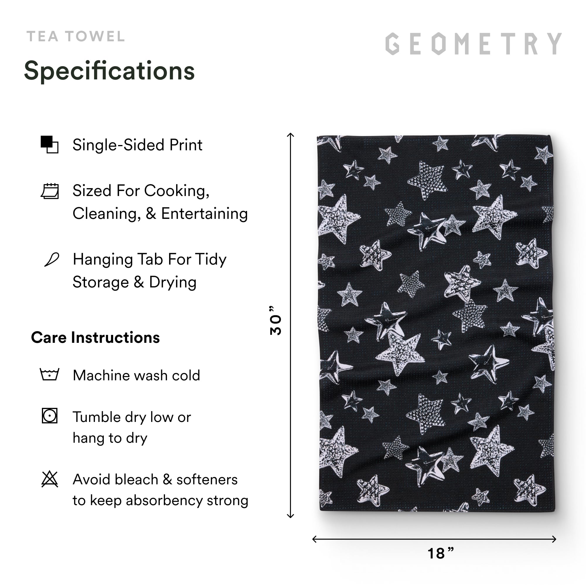 GEOMETRY toallas Navidad para uso diario en secado de utensilios, platos y superficies