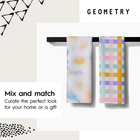 La toalla Geometry posconsumo reciclable contribuye a un hogar más sostenible.