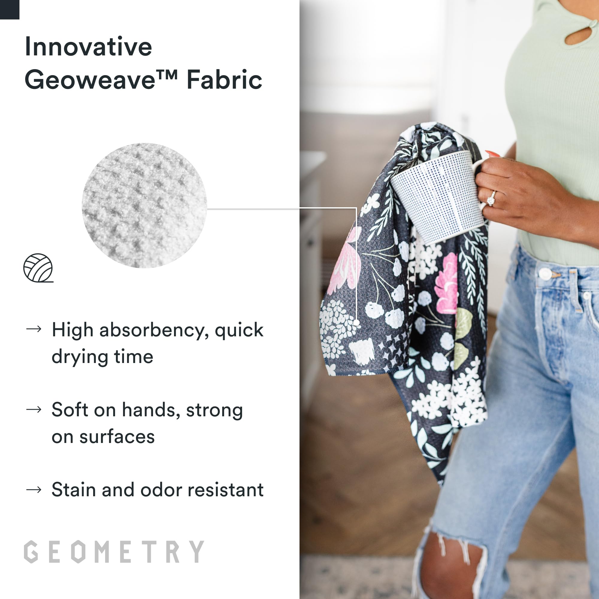 Geometry: secado eficiente con menos productos químicos y menos tiempo de lavado.