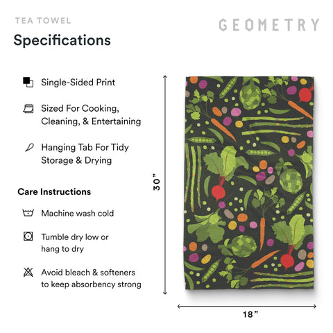 Geometry: tamano 18x30 pulgadas, perfecto para secar platos y encimeras.