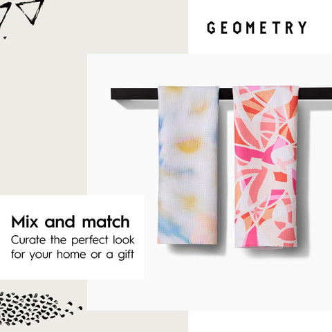 GEOMETRY toallas suaves, textura agradable para secar utensilios y superficies.