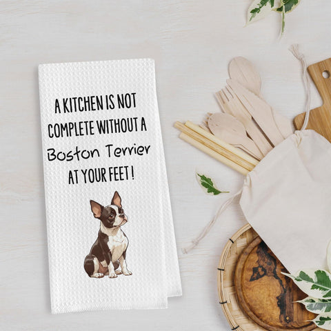geqtt toallas decorativas estilo Boston Terrier, regalo ideal para amantes de perros.