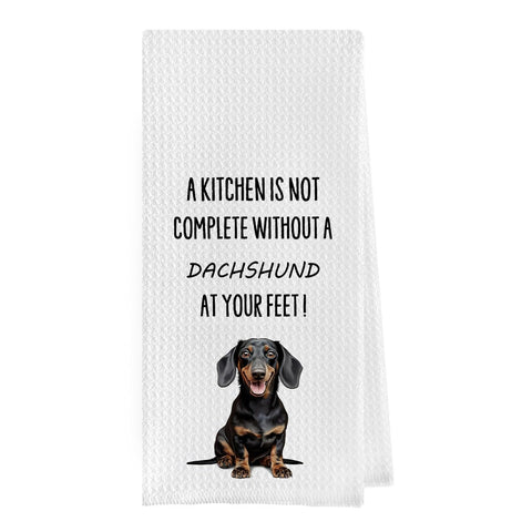 Geqtt toallas dachshund divertidas en gofrado, absorbentes para secado rápido.