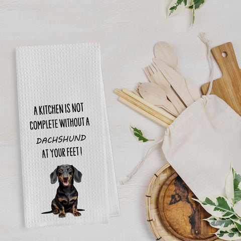 Geqtt dachshund gofre, toalla de cocina absorbente y de secado rápido.