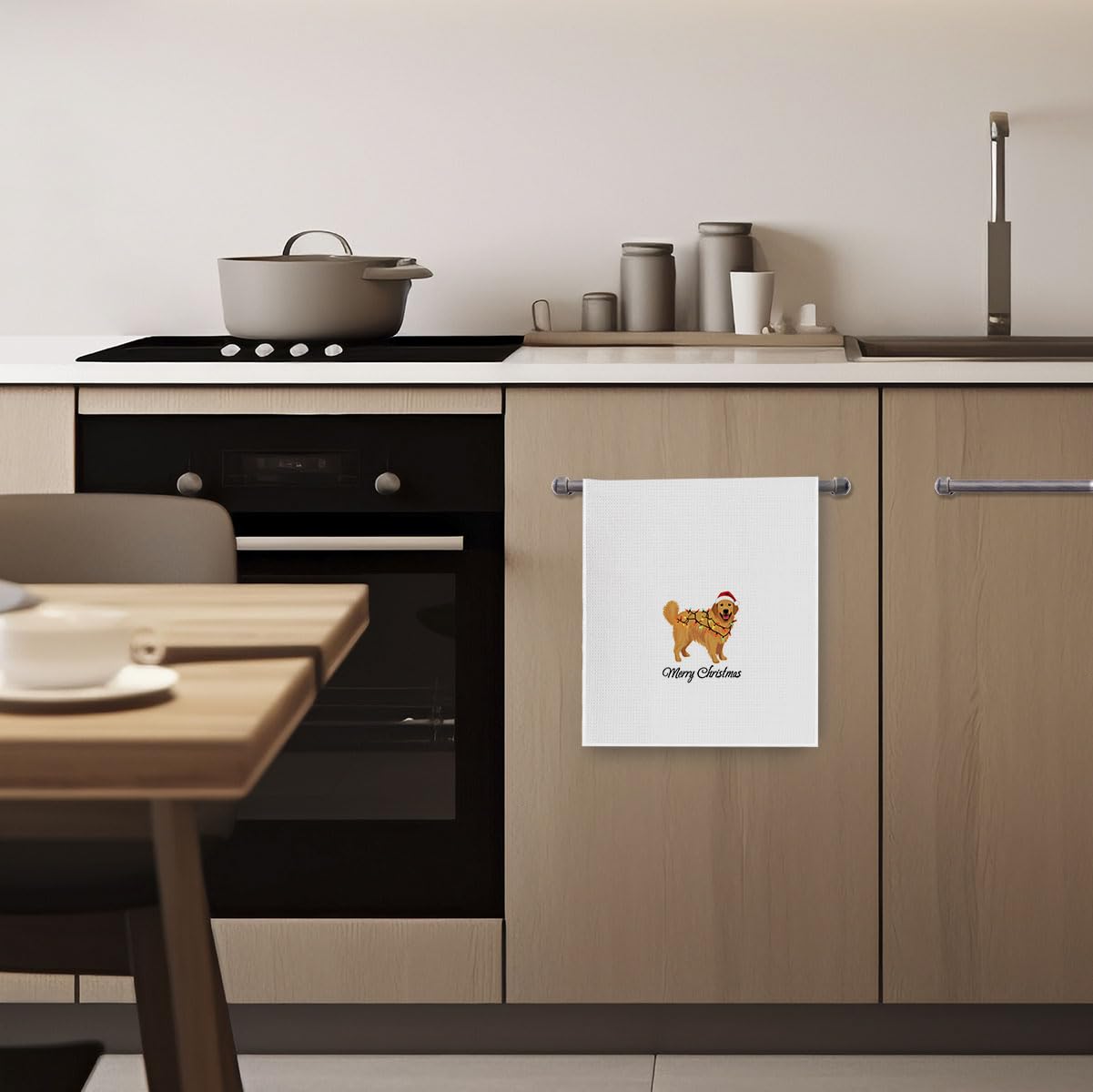 Geqtt: regalo navideño con tema de perro, ideal para anfitriones o casas nuevas.