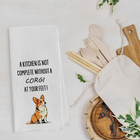 Toalla Geqtt corgi con secado rápido, práctica para uso diario.