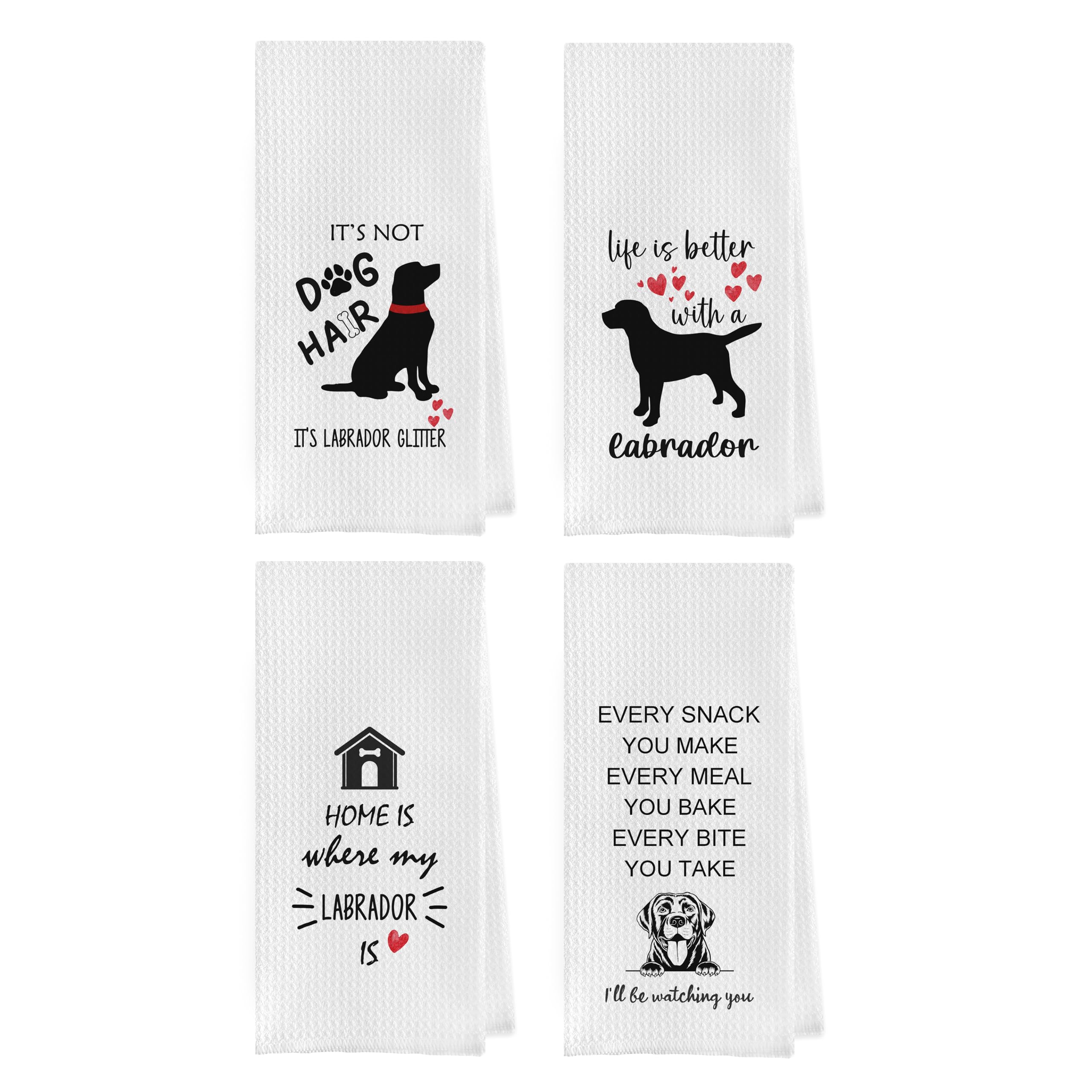 Geqtt toallas perro labrador para cocina, absorbentes y secado rápido para platos