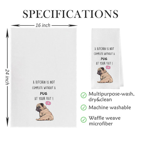 Geqtt toallas pug absorbentes rápidas para secado.