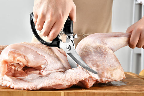 Gerior Tijeras de Pollo: mango ergonómico para trabajo cómodo.