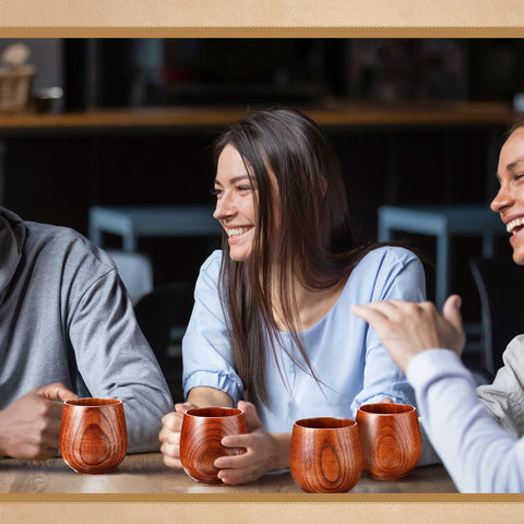 Taza Gerrii de madera, 180 ml, perfecta para bebidas diarias.
