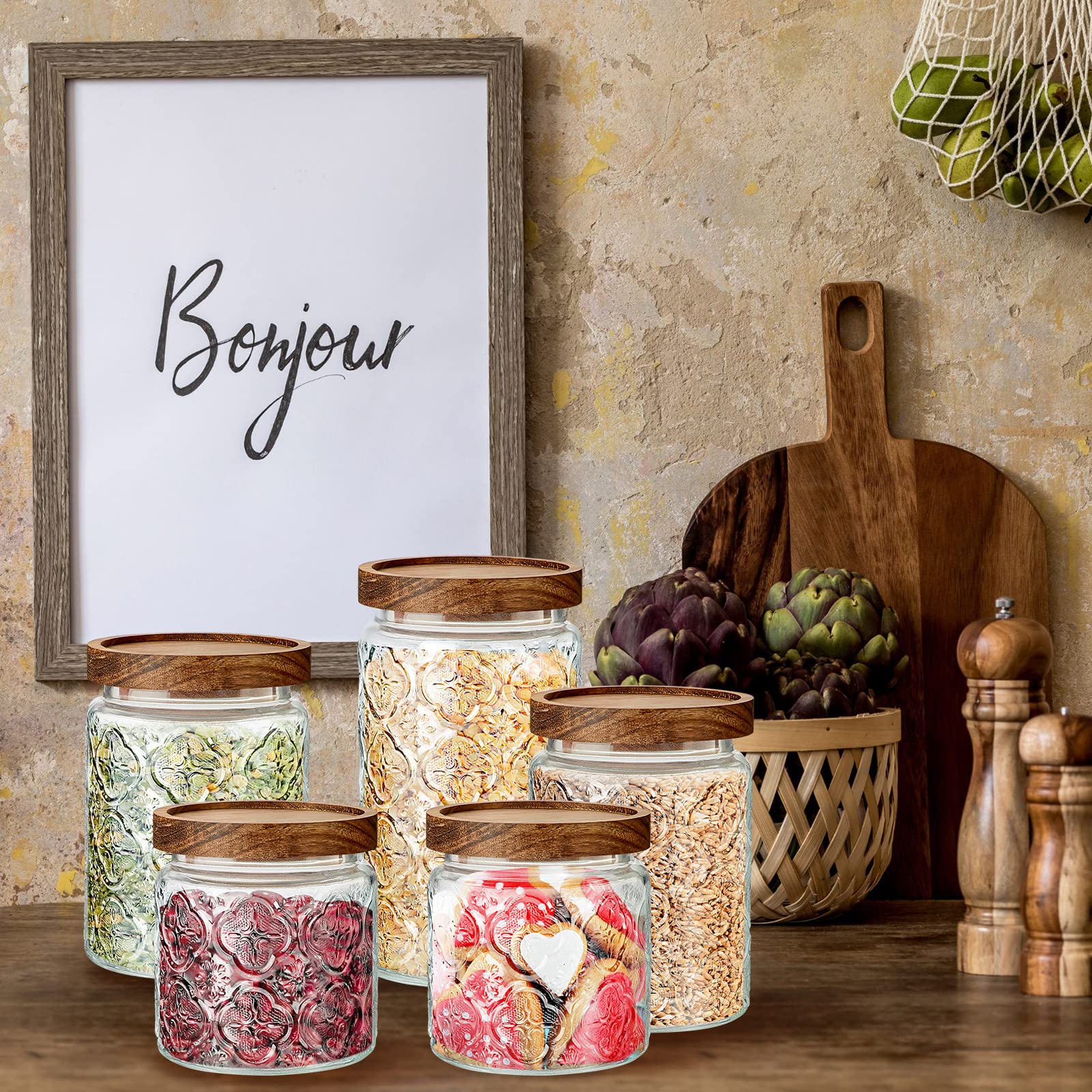 Estante de cocina con tarros Gerrii para despensa organizada