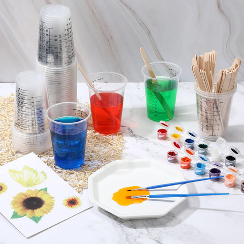 Gerrii kit 300 tazas y 300 palitos para uso único.