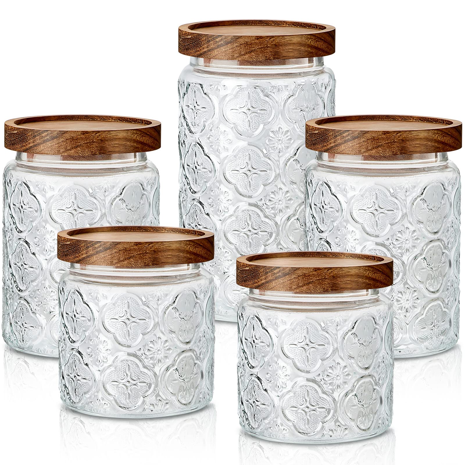 Tarro Gerrii de vidrio Begonia 500 ml para almacenamiento elegante