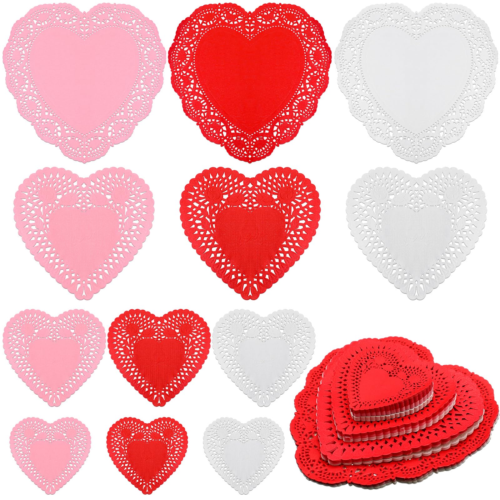 Mantelito corazón rojo de Gersoniel en la mesa, ideal para ambientar San Valentín.