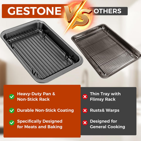 GESTONE Bandeja para horno resistente a 450°F y deformaciones