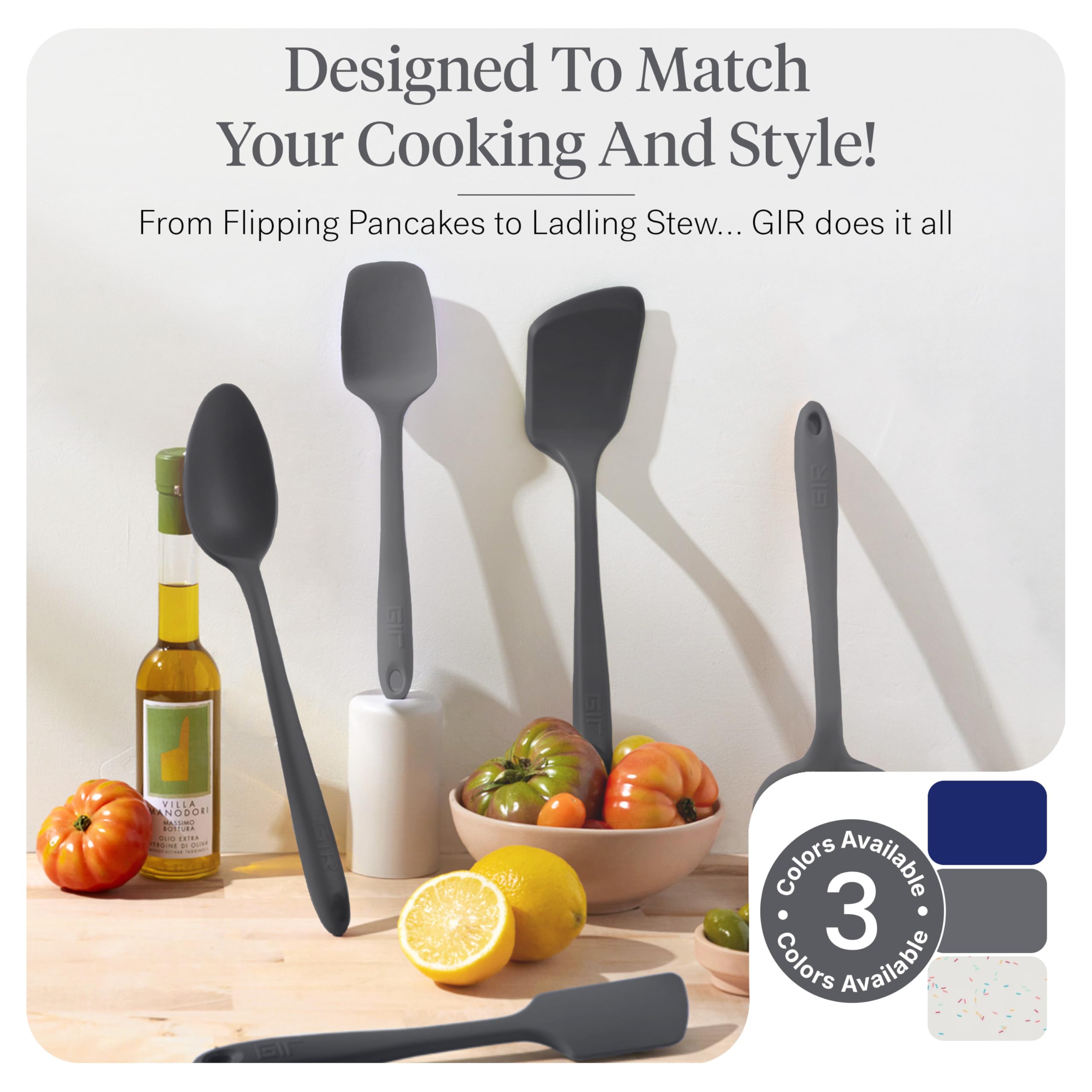 Get It Right conjunto de utensilios silicona carbón para cocina diaria