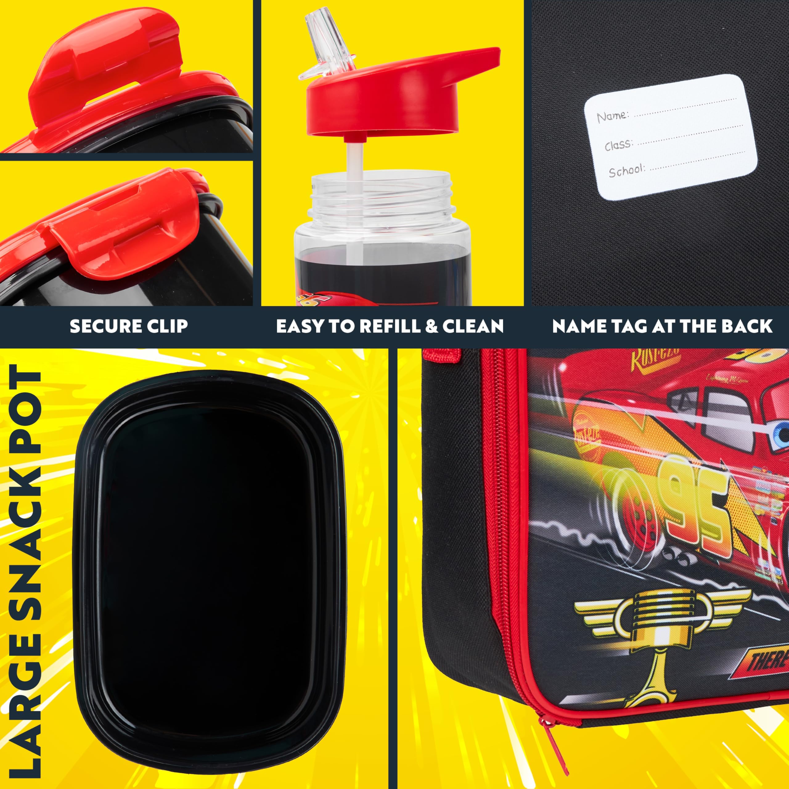 Bolsa de meriendas aislada Get Trend Disney Cars para mantener frescura.