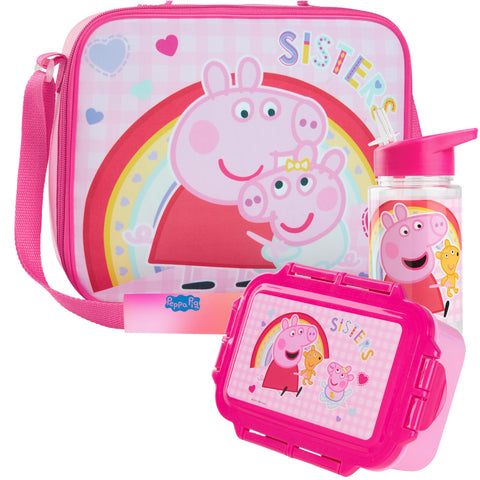 Botella de agua Get Trend Peppa Pig con pajilla, ideal para meriendas escolares
