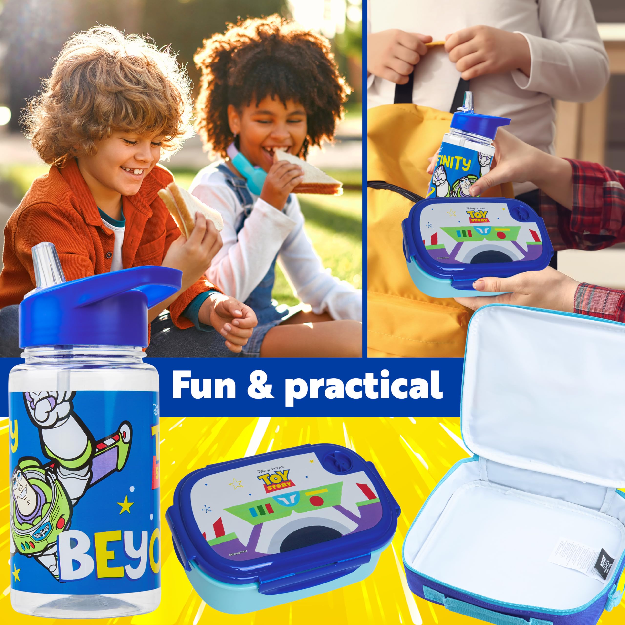 Get Trend botella de agua Toy Story con toma, perfecta para hidratación diaria