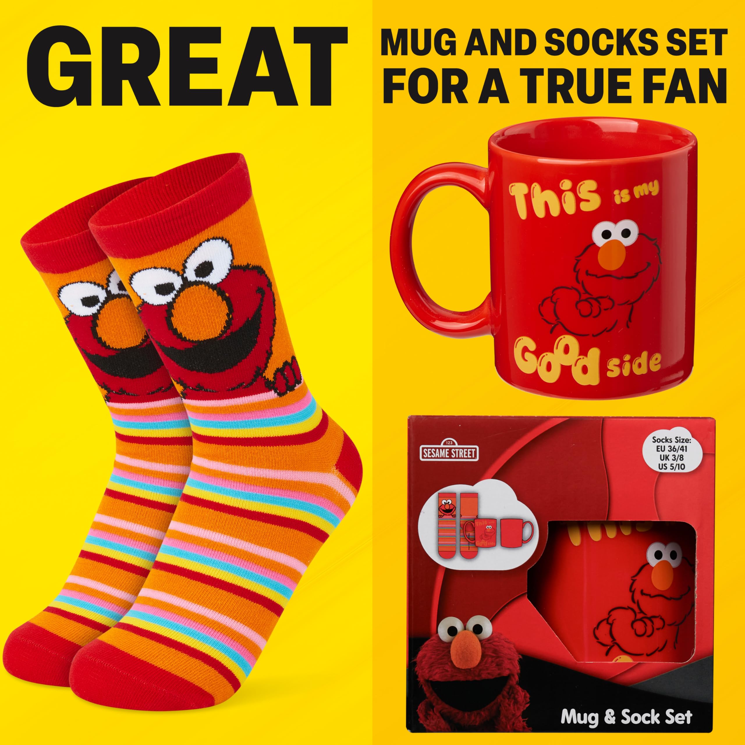 Get Trend calcetines Elmo suaves y confortables para descanso en casa.