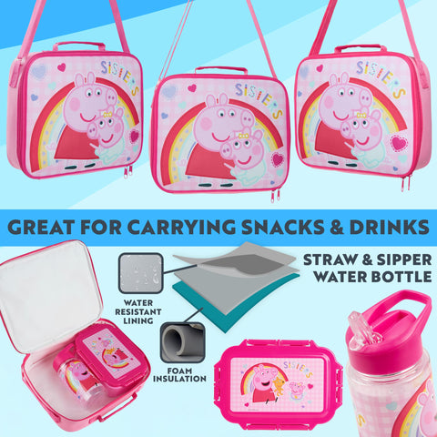Fiambrera Get Trend Peppa Pig con compartimentos para porciones