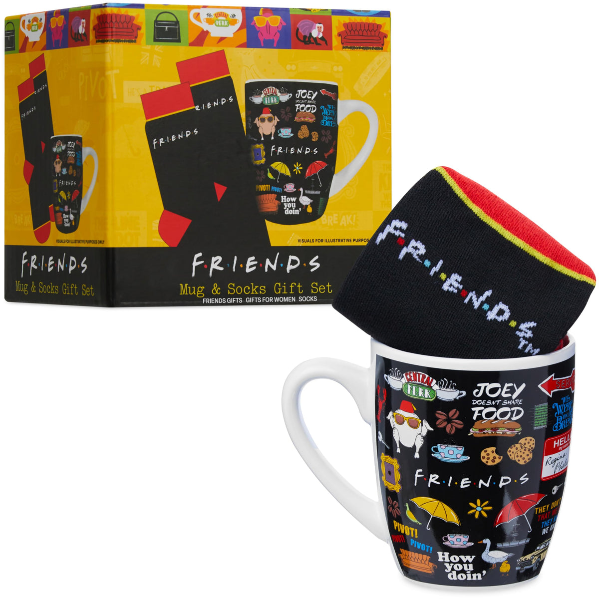 Taza cerámica Get Trend Friends de 11 oz para café diario.