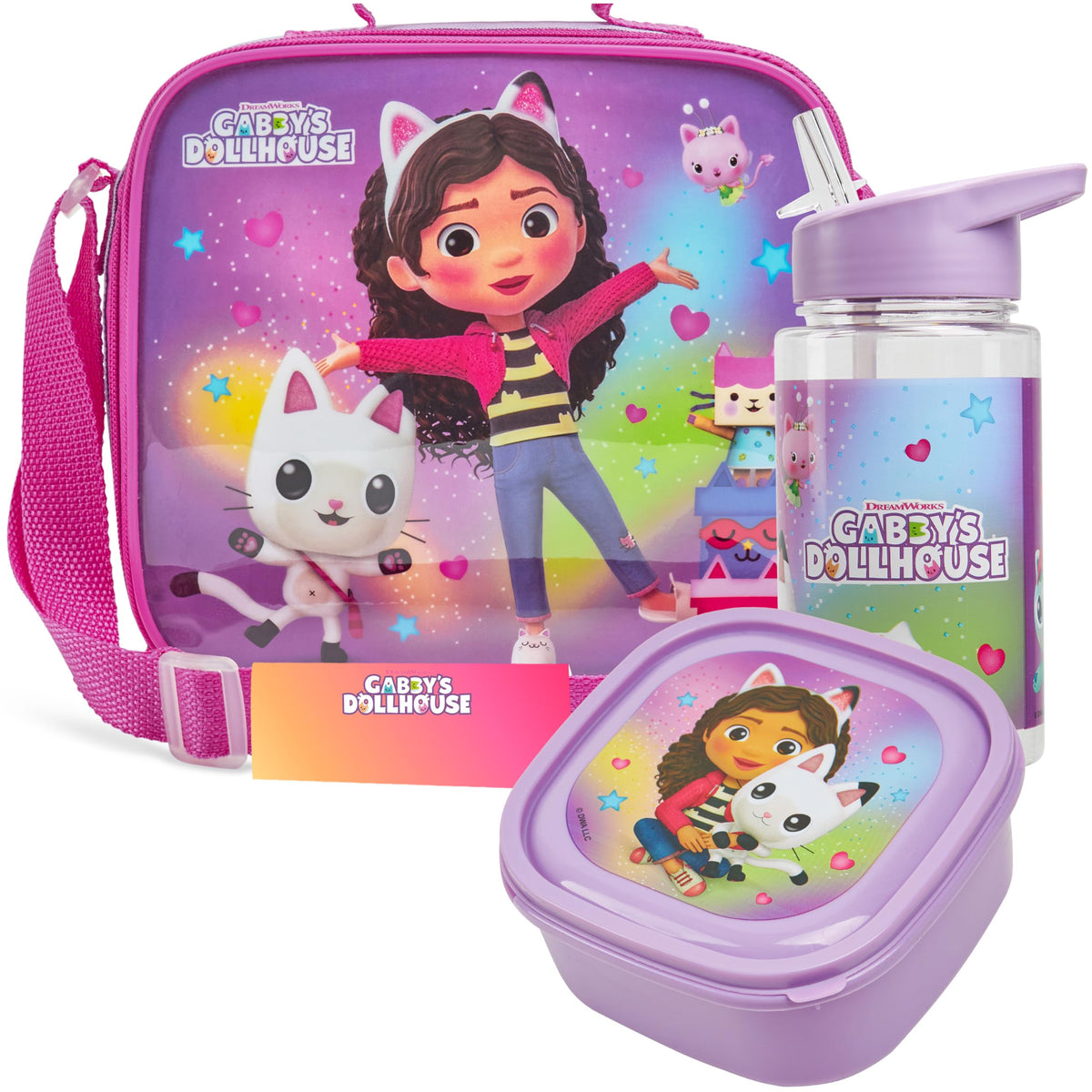 Bolsa de almuerzo Gabby’s Dollhouse de Get Trend, ideal para comidas escolares.