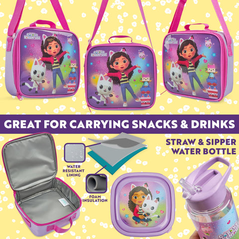 Botella de agua Gabby’s Dollhouse de Get Trend, a prueba de fugas.