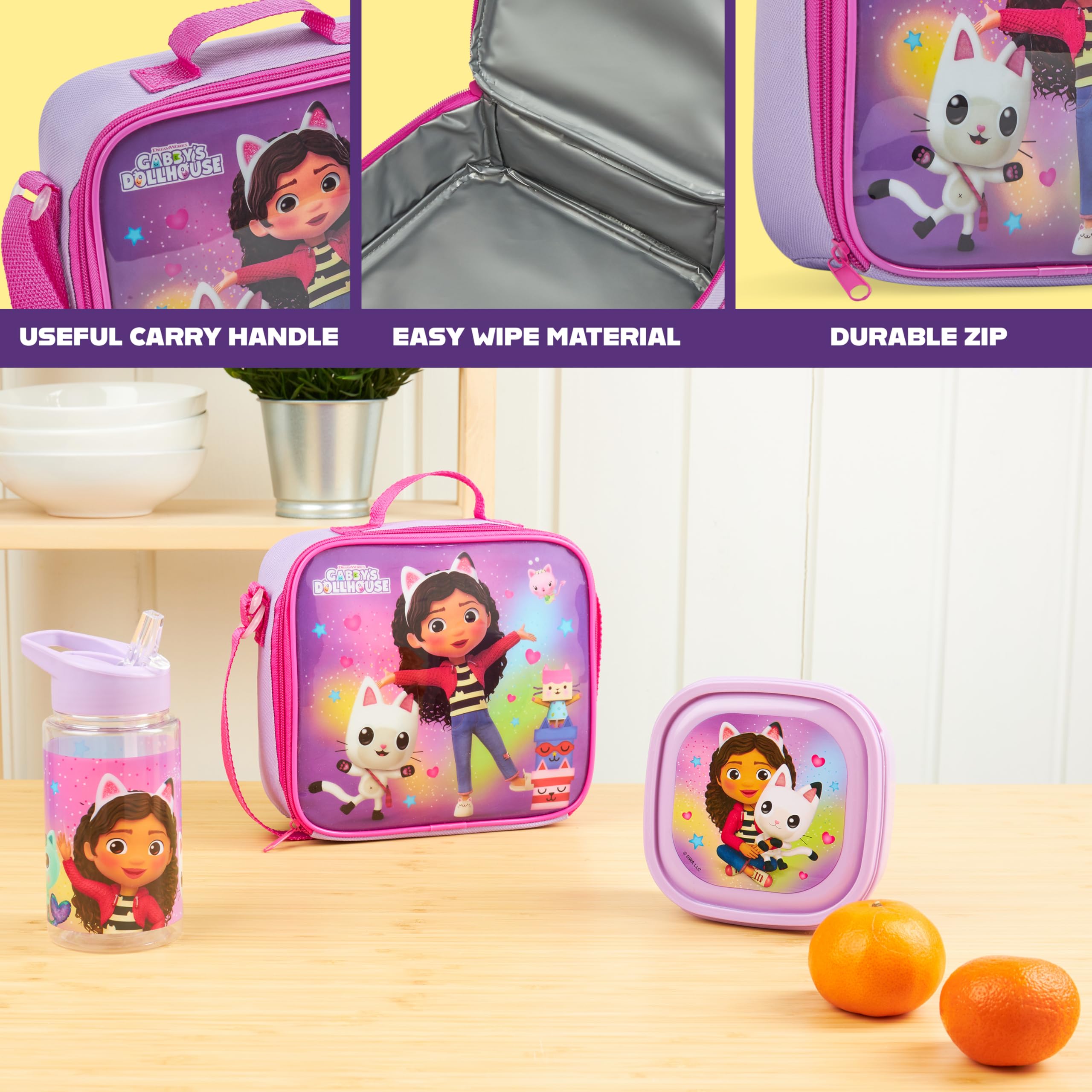 Correa regulable de la bolsa Gabby’s Dollhouse para llevar cómoda.