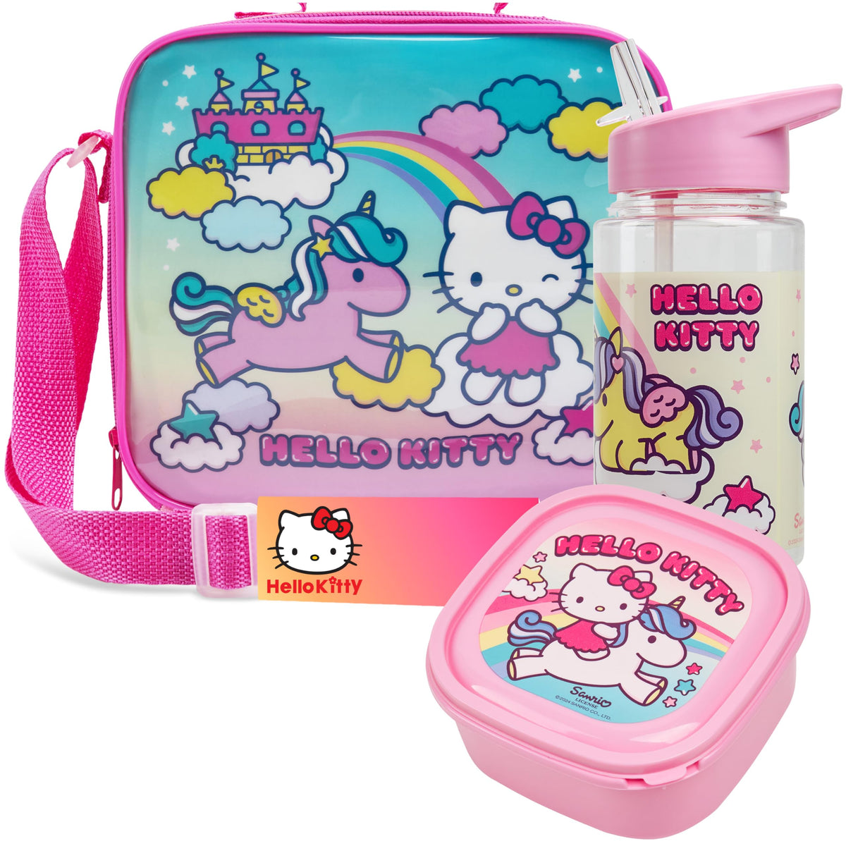 Get Trend Hello Kitty bolsa de almuerzo aislada con correa ajustable, ideal para la escuela