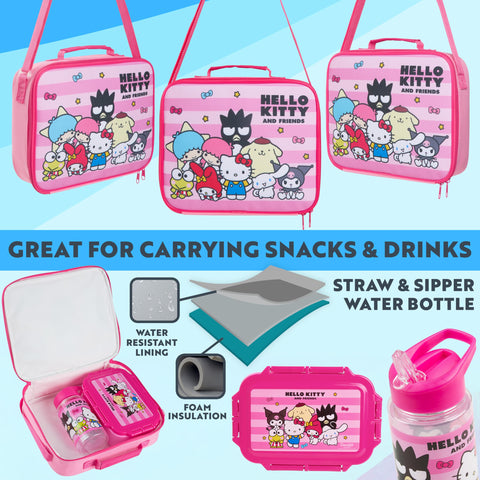 Lonchera con compartimentos Get Trend Hello Kitty para ordenar bocadillos.