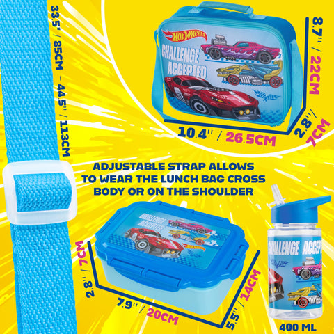 Diseño azul Get Trend Hot Wheels para regreso a clases