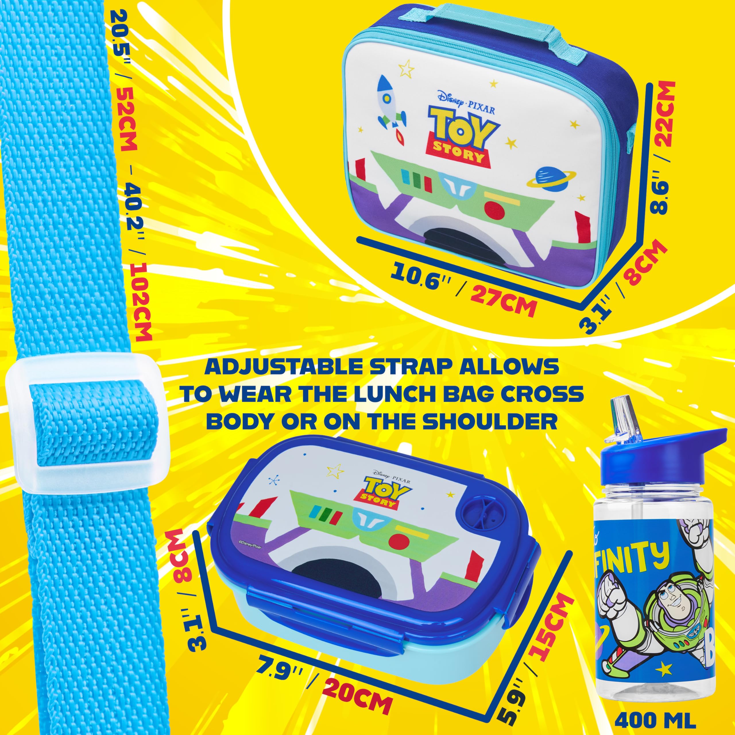 Get Trend kit escolar de almuerzo Toy Story, todo en uno para la jornada