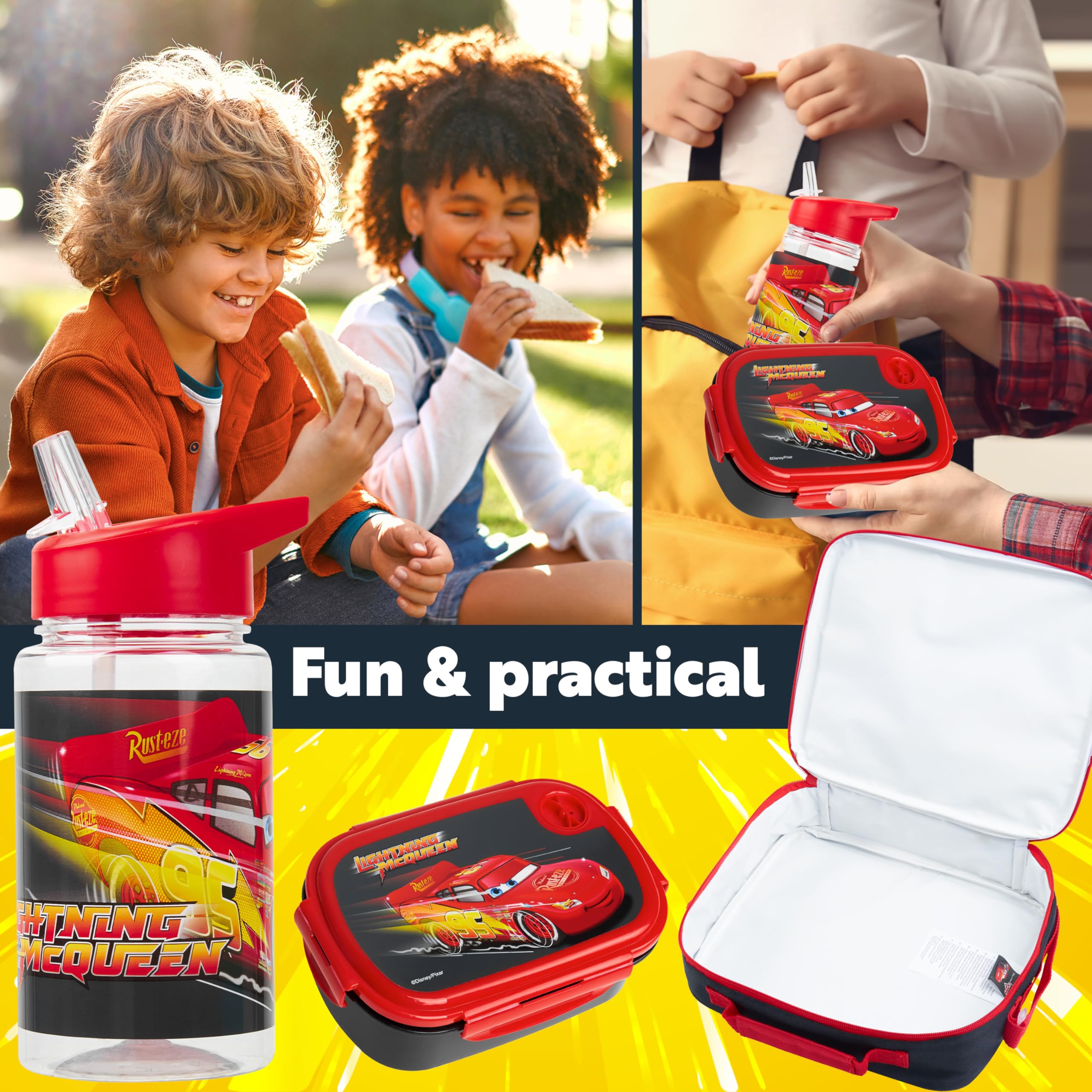 Lonchera aislada Get Trend Disney Cars para conservar comidas frescas todo el día.