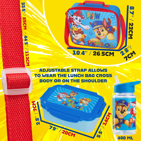Get Trend Paw Patrol kit de almuerzo para niños, regalo práctico para inicio escolar