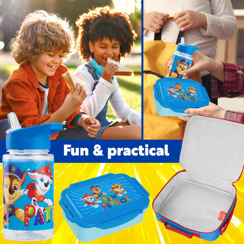 Get Trend Paw Patrol lonchera azul con compartimentos para alimentos