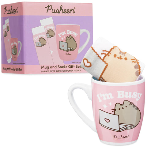 Taza cerámica Pusheen de Get Trend rosa, ideal para café diario.