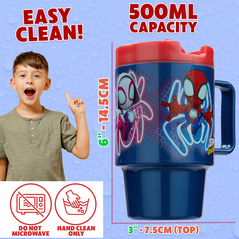 Botella compacta para merienda, cabe en mochilas y loncheras